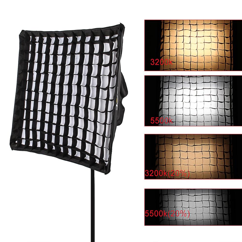Fotopal LED Panels Flash Softbox Honeycomb Grid Diffuser Kit Photography Studio Continuous For Speedlight Aputure LS 1S 1C Lamp