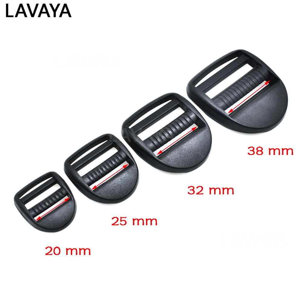 2 pz Scaletta di Plastica di Blocco Tri-Scivola Cursore Regolabile Fibbie per Zaini Cinghie di scarpe Borsa Gatto Collare di canna di DIY accessori