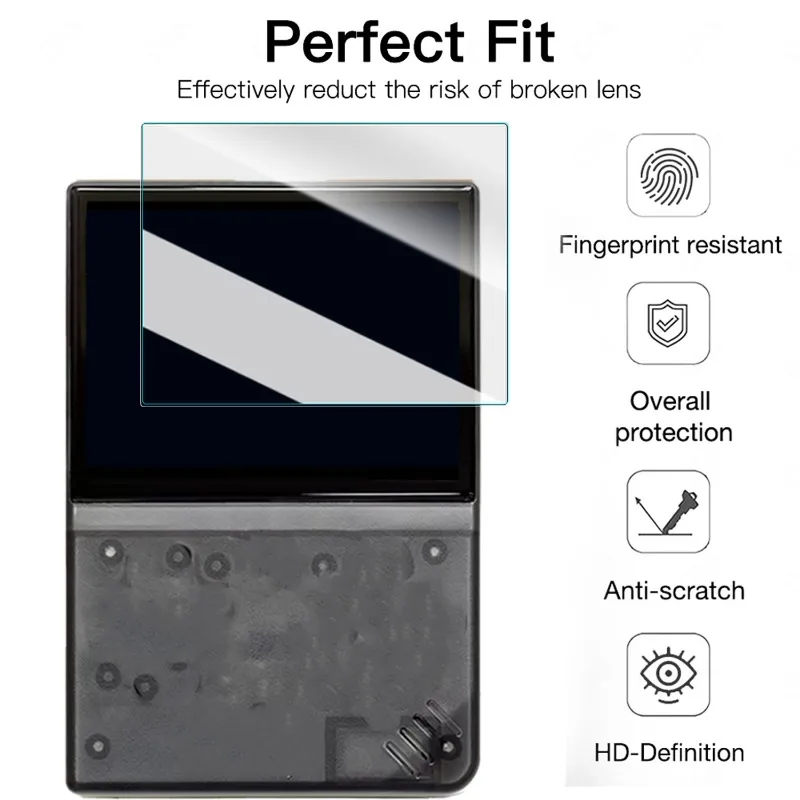 Para miyo mini plus filme de vidro temperado protetor hd tela dura filme protetor capa para miyo mini game console acessórios