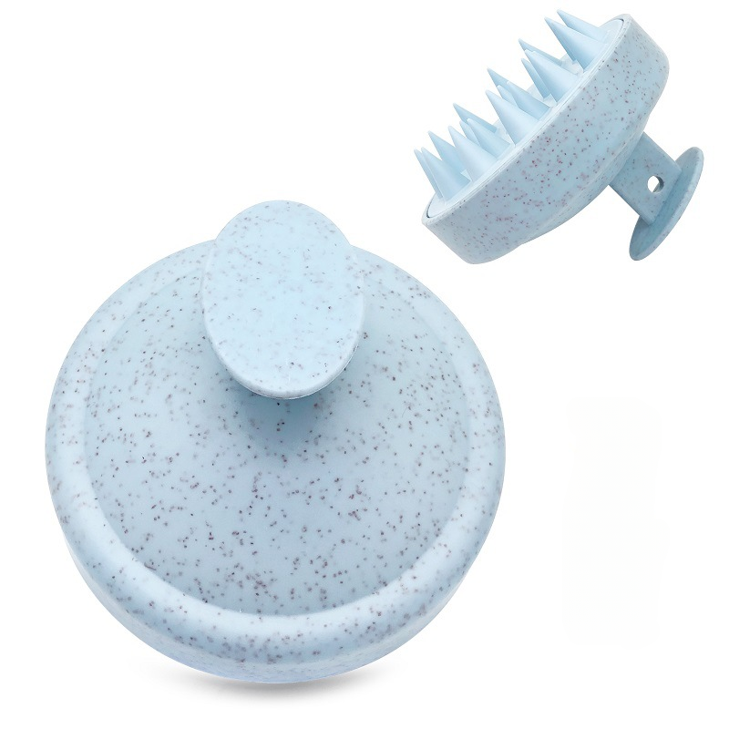 Silicone Shampoo Brush Head Scalp Massage Comb Hair Washing Comb Body Massage Brush Bath Shower Brush Salon Hairdressing Tool: Silver