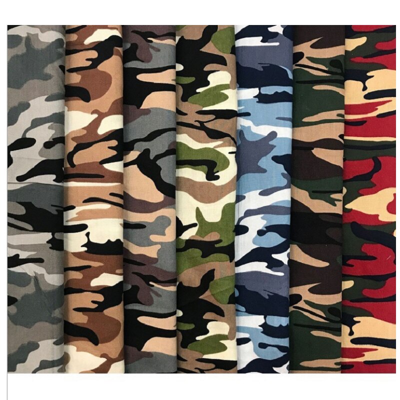 Tissu de Camouflage en coton 24x24 48x48, 7 pièces, tissu imprimé, masque fait à la main, confortable, Non irritant pour la santé