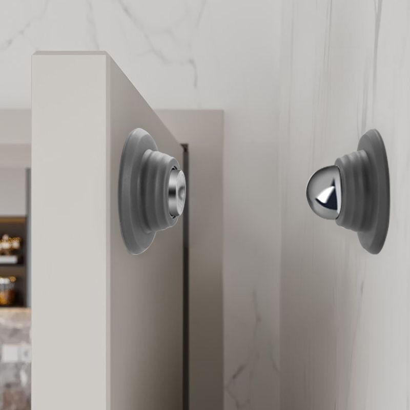 Puerta corta de silicona sin perforaciones para el hogar, puerta silenciosa fuerte magnética contra puerta anticolisión de silicona, 1 ud.