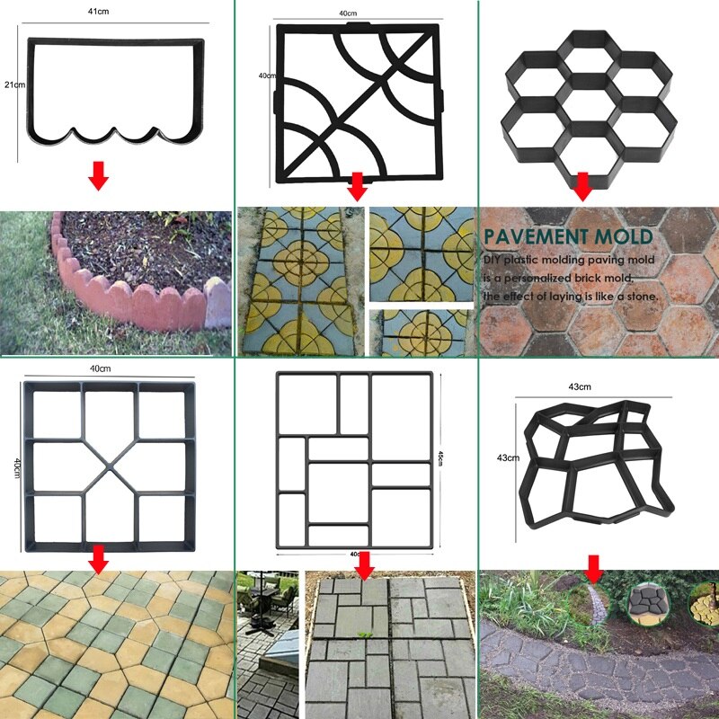 Jardin marche chaussée moule brique pierre route ciment béton moules chemin fabricant réutilisable bricolage pour jardin décoration outil