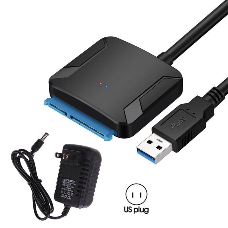 0.4m USB 3.0 na kabel Sata Adapter Sata konwertuj kable konwerter męski na 2.5/3.5 Cal HDD/Adapter SSD dysk twardy Adapter drutu: With US Plug