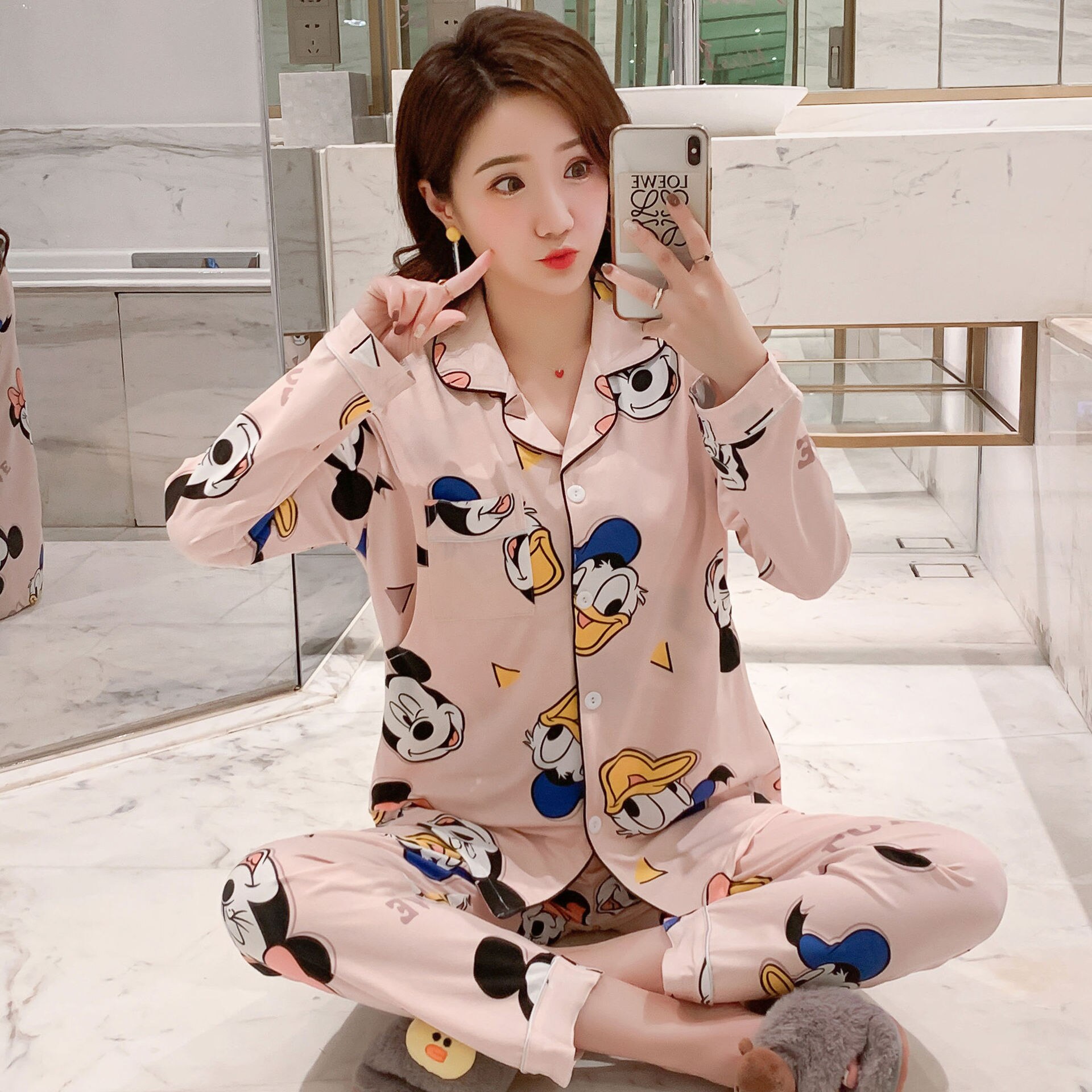 Frühling Herbst Schwangere Frauen Nüsingen setzt Druck Mutterschaft Stillen Pyjama Winter Schwangerschaft Nachtwäsche Anzüge Mütterlichen Kleidung