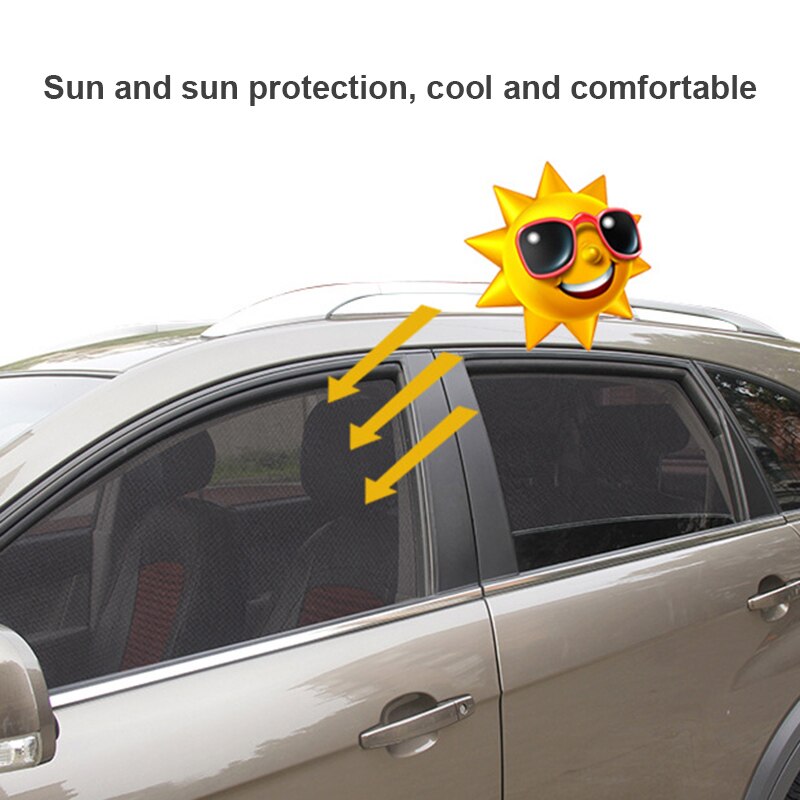 Magnetisk bil solskjerm uv-beskyttelse bilgardin bilvindu solskjerming sidevindu netting solskjerm sommerbeskyttelsesfilm  pi669