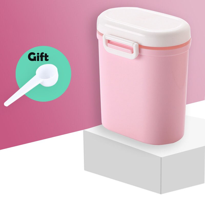 2Pcs Baby Melkpoeder Container Draagbare Formule Voedsel Opslag Dispenser Baby Verzegelde Baby Melk Doos Draagbare Voedsel Opslag Roze