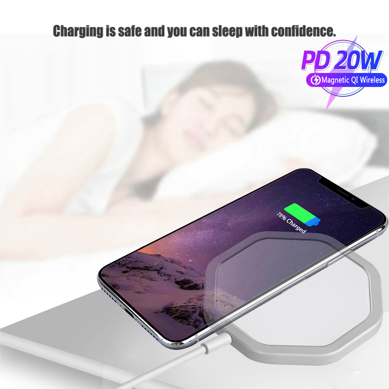 Magnetic Safe Wireless Charger Magnet For IPhone 8 Plus Magnetic Adsorption 11 XsMax Xr Mobile Phone 12 Pro Max 12