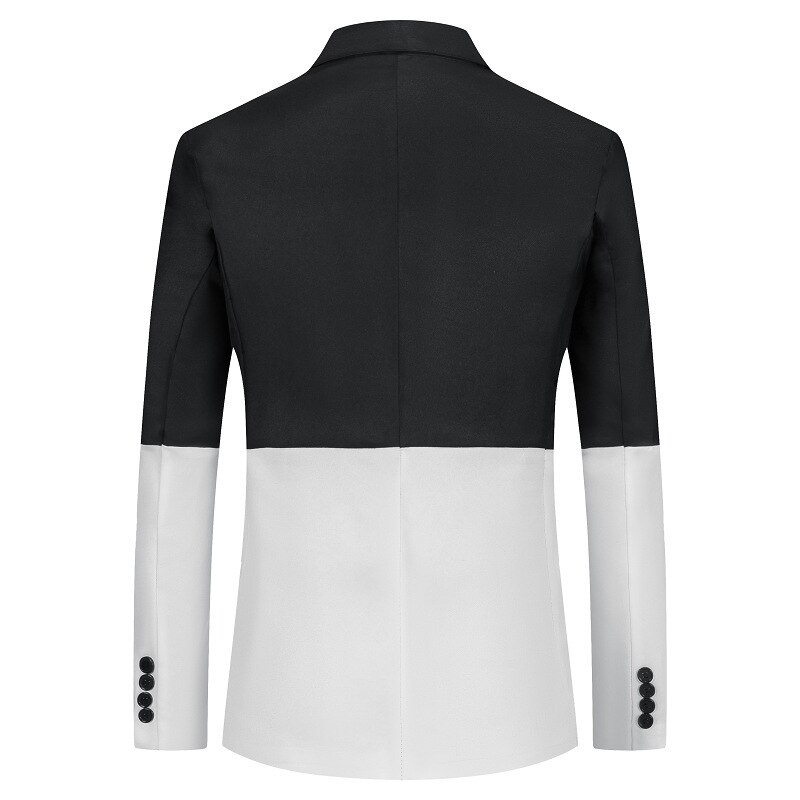 Rood en zwart contrast heren blazer trouwjurk heren blazers slim fit heren pak jas feest dans casual heren bleiser hombre