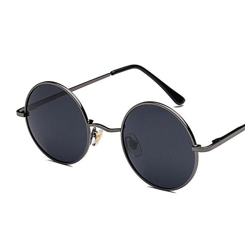 Retro runde briller mænd kvinder metal runde polariserede solbriller vintage små hippie briller cirkel linser
