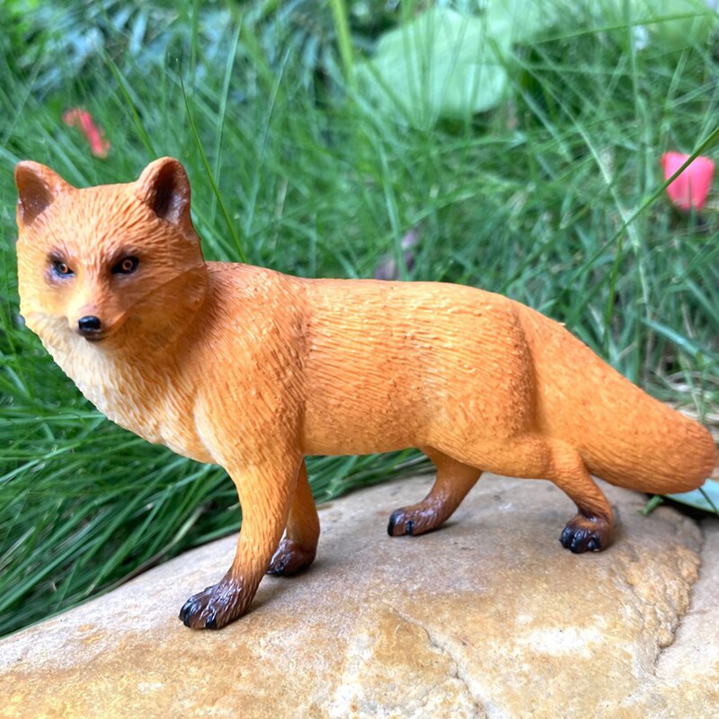 Simulatie Wilde Dieren Zoo Action Figure Vulpes Fox Cub Model Eekhoorn Actiefiguren Vroege Educatief Speelgoed Voor Kinderen