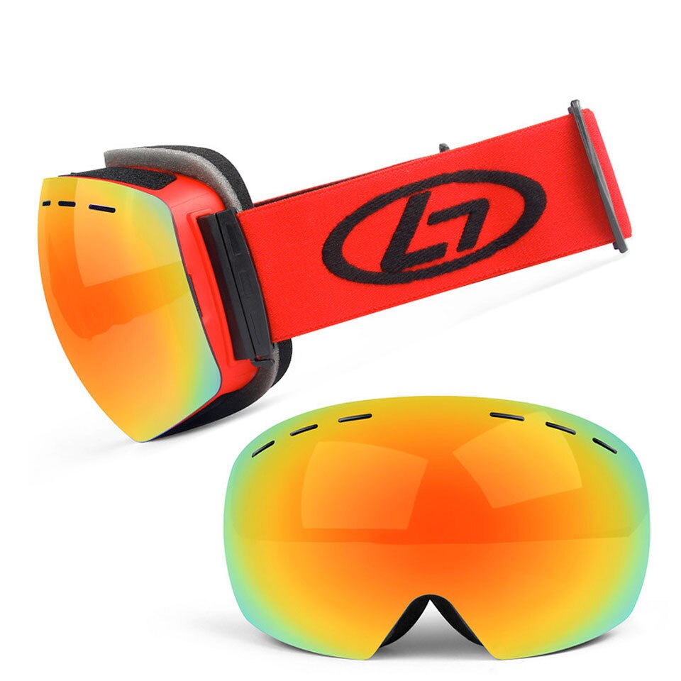Skibriller dobbeltlag uv anti-tåge store skimaske briller skiløb snow snowboard beskyttelsesbriller mænd kvinder ski briller: 10