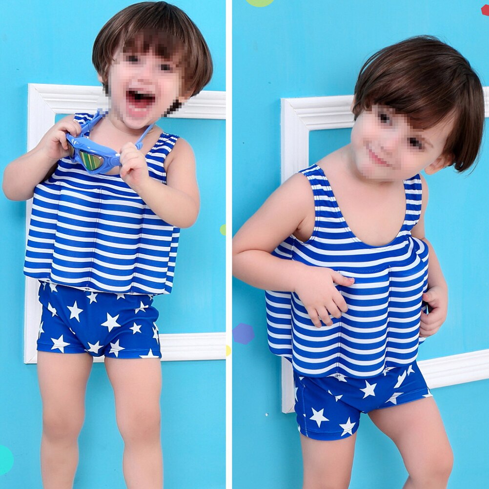 -De una sola pieza traje de baño de los niños ahogando prueba Trade de baño con flotador de bañador Flotador para niños