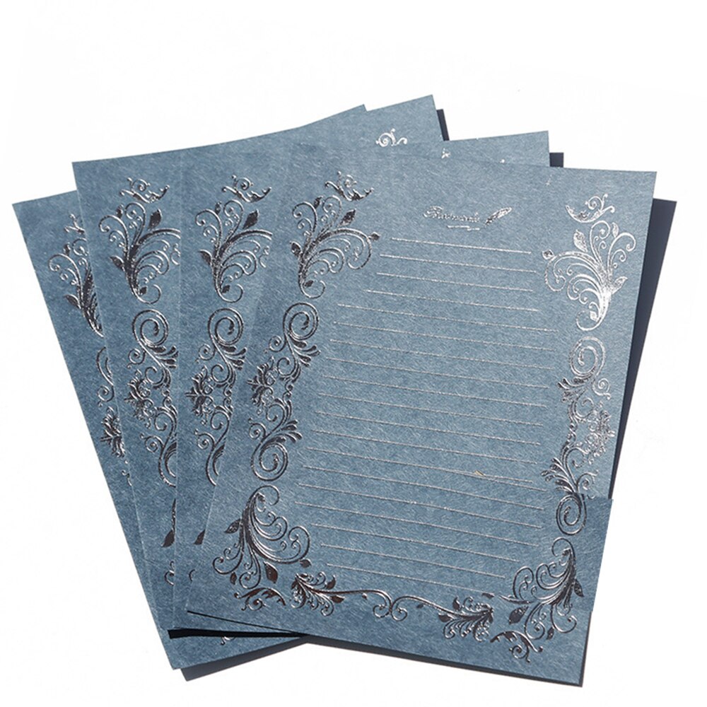 Coloffice 4PCs/Pack Retro Stamping Envelope Paper Stationery Beautiful Romantic Pattern Love Letter Stationery: 2