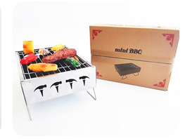 Grill Edelstahl Unbeschichtete Holzkohle Grill Kleine Mini Grill Grill Abendessen draussen Grill