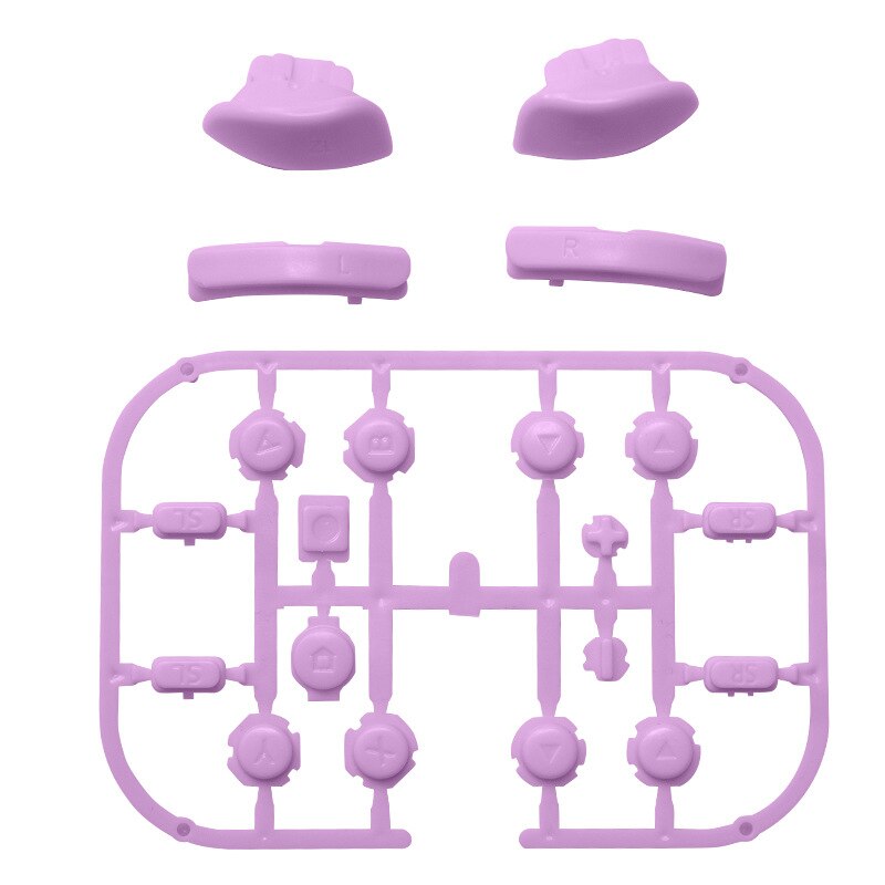 Juego completo de botones para Nintendo Switch, combinación de botones Zl/Zr/L/R Joycon, botón de hombro, Abxy Botón de dirección, 1 unidad: purple