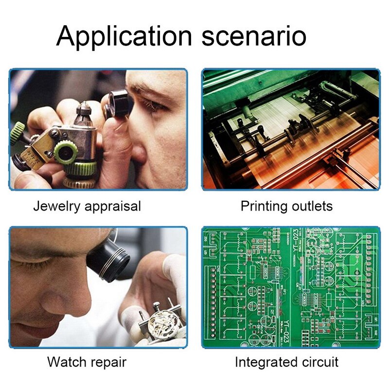 100X With LED Light Magnifying Glass Lens Handheld Loupe Magnifer Pocket Magnifying Glass Pen Style Magnifier Jewelry Microscope