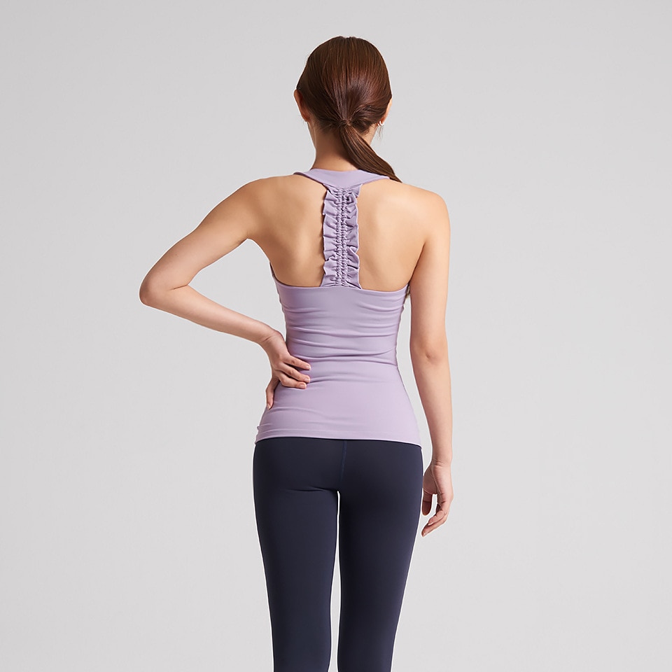 Peneran yoga top med pad gym sport shirt kvinder dry fit fitness top kvinde jogging træningstoppe nylon lycra stof lilla