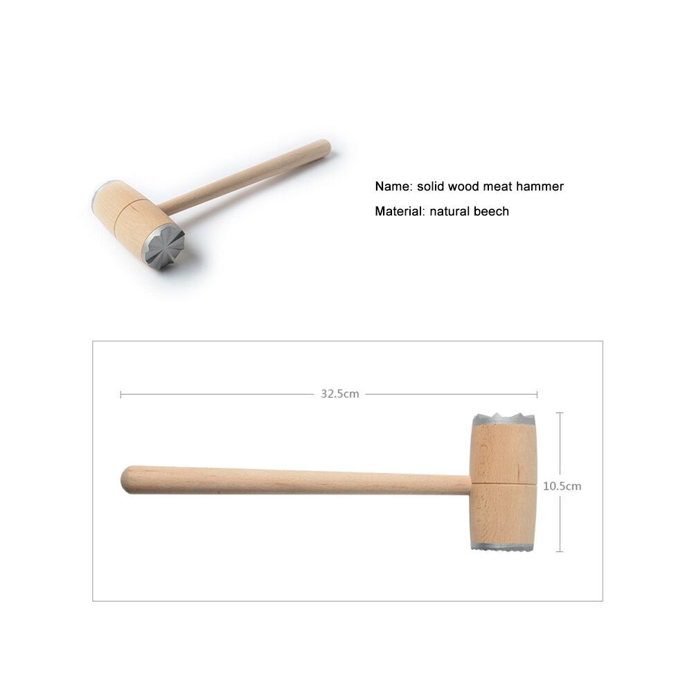 Dubbelzijdige Losse Vlees Hamer Houten Vleesvermalser Steak Tenderizing Tool Keuken Accessoires