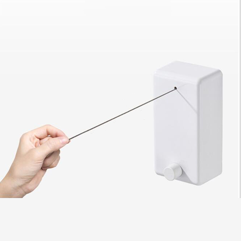 Home 4.2M Steel Wire Invisible Wall Hanger Indoor Retractable Solid Clothesline Retractable Clothesline Clothes Dryer