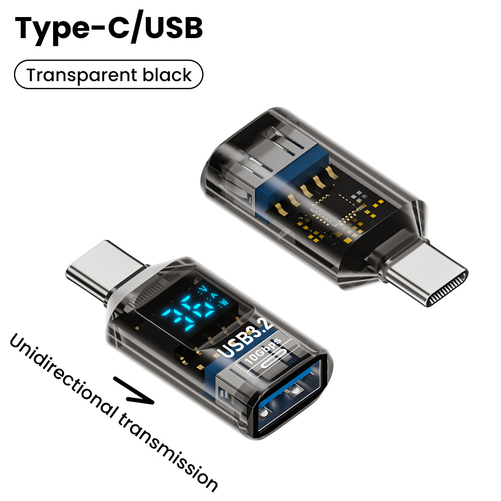 60W Adapter żeński typu C na USB A męski Szybkie ładowanie 36W USB A na USB Adapter USB A żeński na USB C męski Konwerter: Różowy