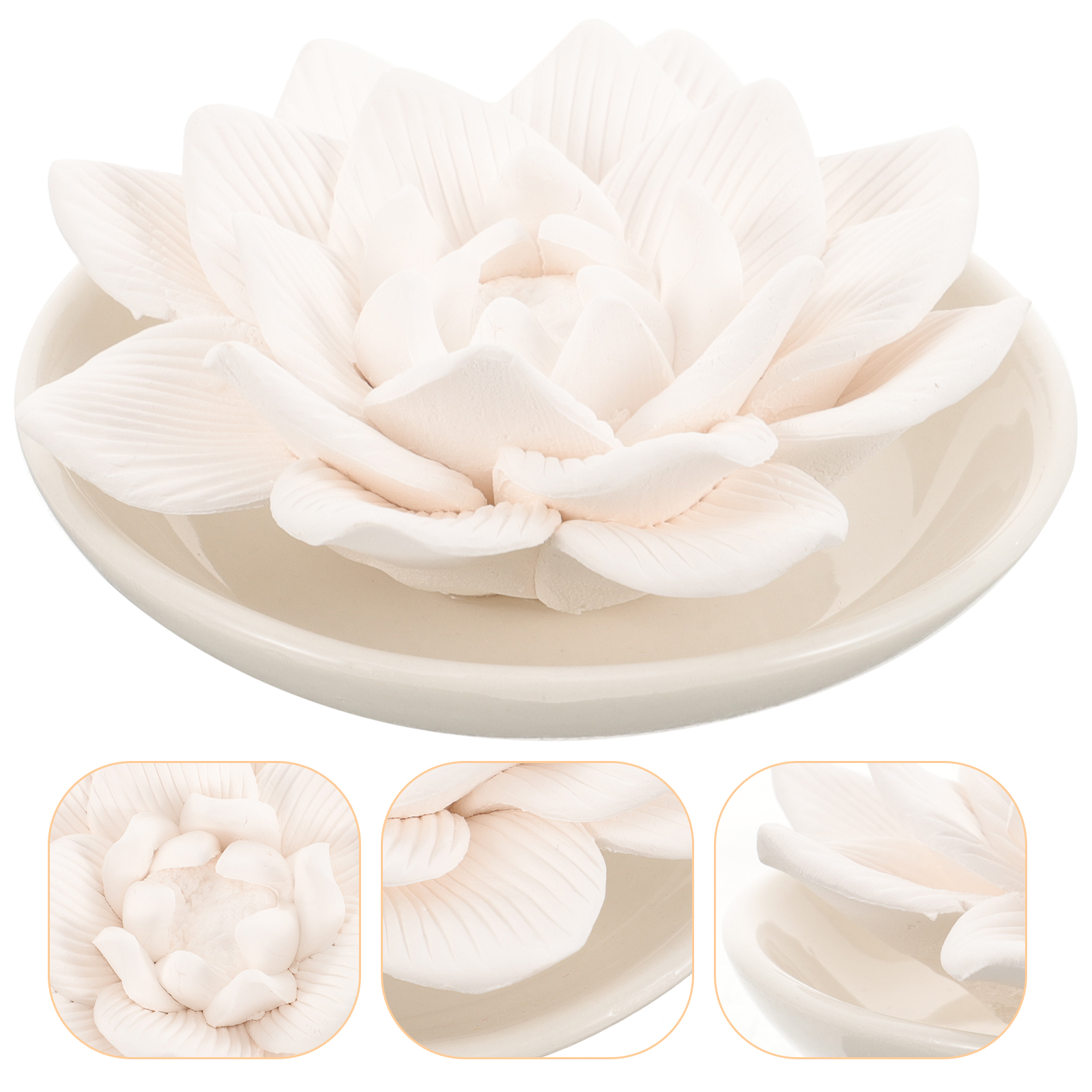 Difusor de yeso de loto, aceite esencial, piedra perfumada, flor pasiva, fragancia para el hogar, ambientador, accesorios interiores, aromaterapia