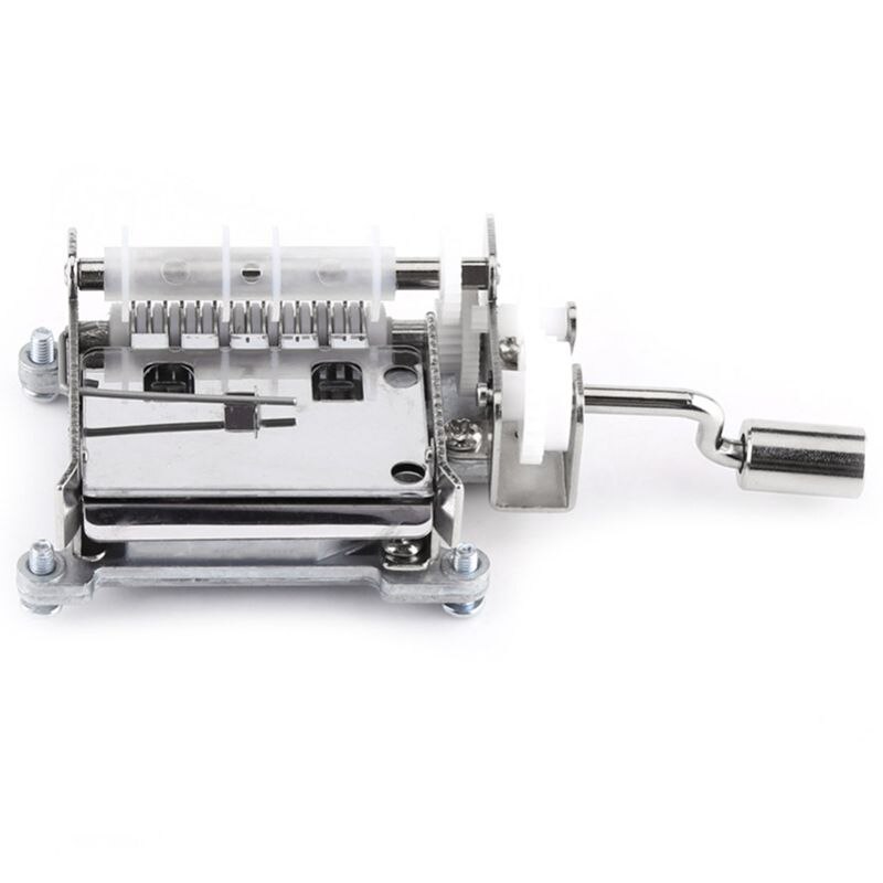 Diy Muziekdoos Tune Hand Crank 15 Merkt Muziek Instrument Set Met 20 Pcs Blank Note Crank Mechanische Musical Box