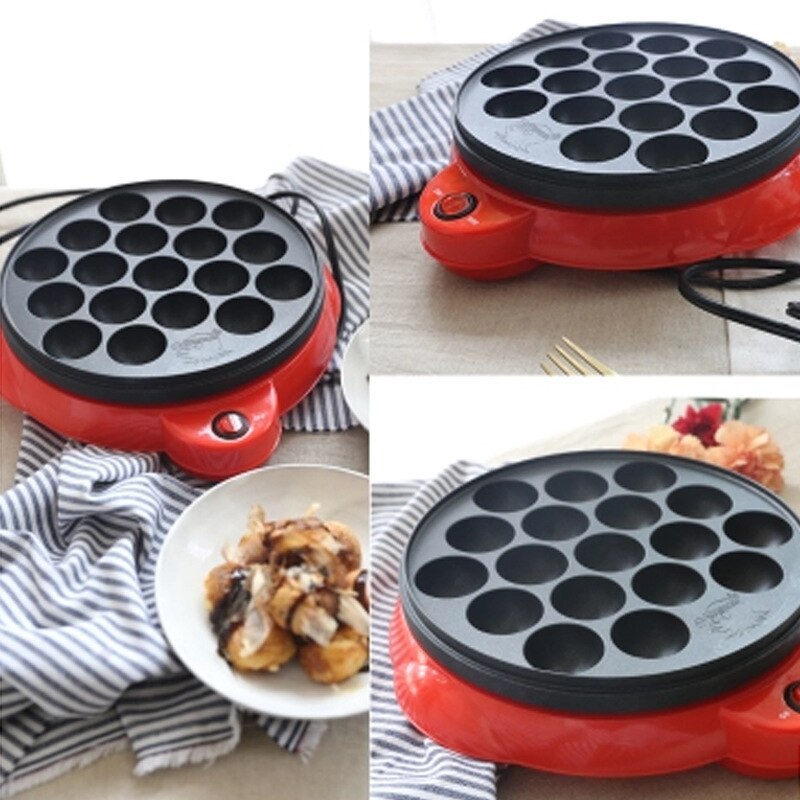 Máquina eléctrica para hornear Chibi Maruko, utensilios de cocina profesionales para el hogar, Takoyaki Maker, bolas de pulpo, sartén para asar, 220V