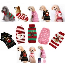 Vinter hund sweater tøj varm jule strikket sweater til små hunde kæledyr tøj frakke s-xxl