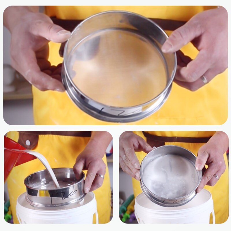 Ceramic glaze sieve 10/20/30cm stainless steel filter sieve 80/100/120 mesh glaze pigment slurry filter ceramic tools