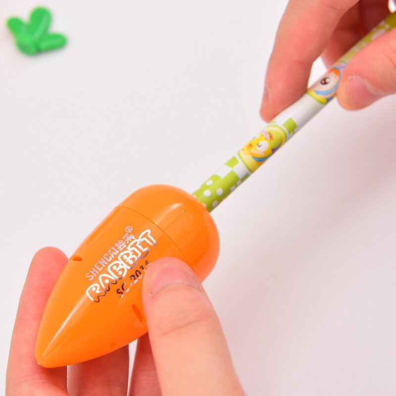 5 pcs/lot Kawaii Lovely Plastic Carrot Automatic Pencil Sharpener For Children School Stationery office Supplies