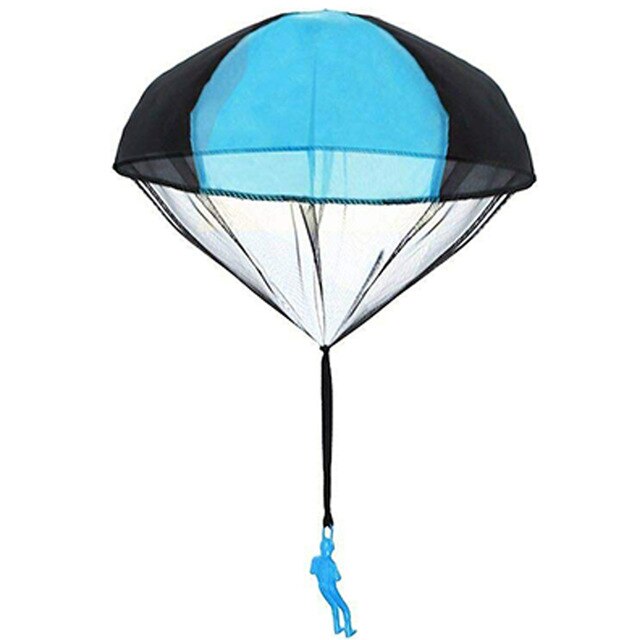 Handgooiende mini-soldaat parachute, grappig speelgoed voor kinderen, buitenspel, educatief speelgoed, vliegen, parachute, sport voor kinderen, speelgoed: Blauw