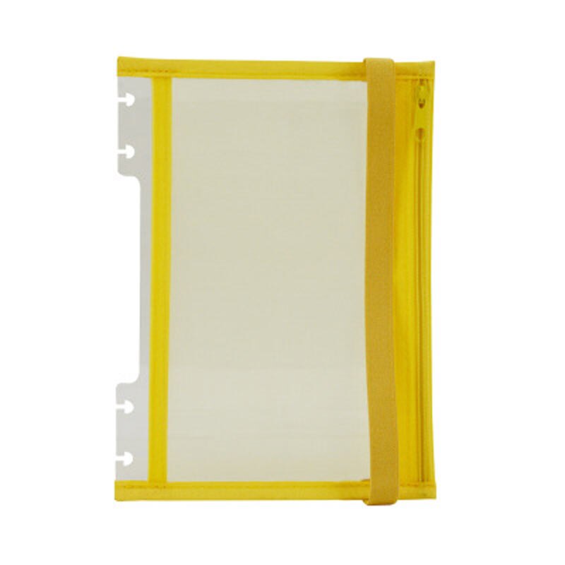 PCS Yiwi Note-Taking System Discbound Notebook Storage Pouch Happy Planner Mushroom Hole Zipper Bag Office Stationery: NO1 / B6