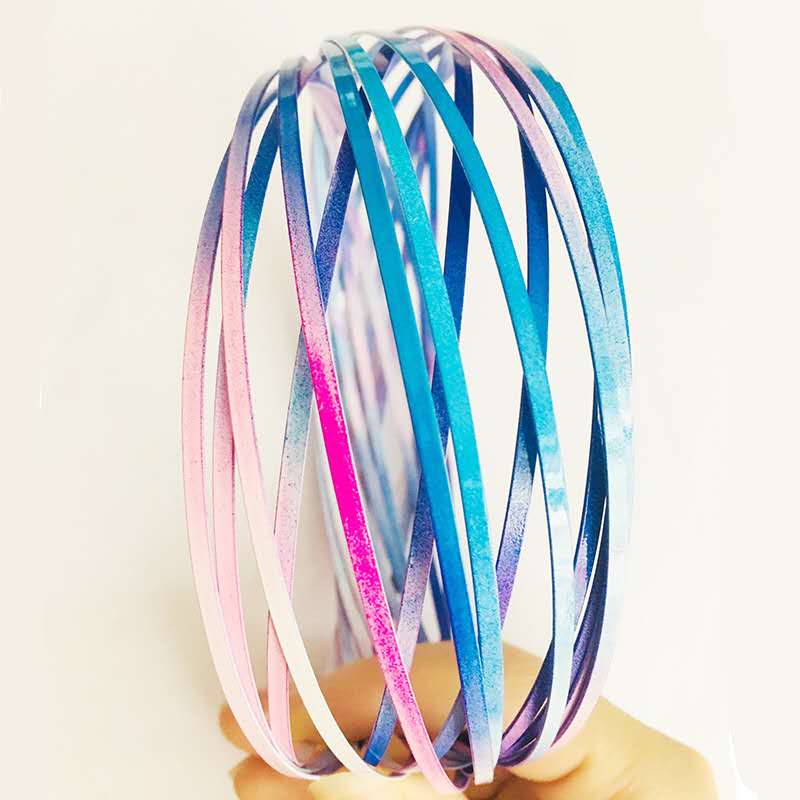 Magic Ring Toroflux Torofluxus Flowtoy Amazing Flow Rings Toys Kinetic Spring Toy Funny Outdoor Game Intelligent Toy Fidget: Camouflage Blue