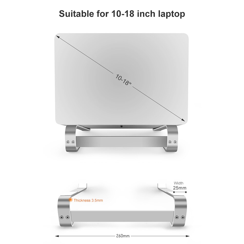 Aluminium Laptop Houder Stand Verstelbare Opvouwbare Laptop Stand Beugel Warmteafvoer Ondersteuning Rack Voor Laptop Tablet