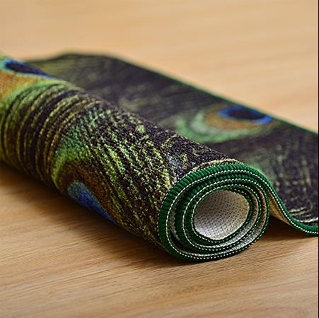 80X120CM 3D Chinese Stijl Pauw Veren Tapijten Voor Woonkamer Zachte En Luxe Tapijten Deur Mat Slaapkamer Gebied tapijt