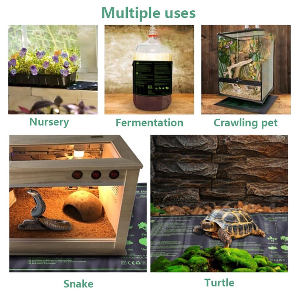 Seedling Heat Mat 110/120/220/230V Seed Germination Growth Heat Mat Plant Potted Bonsai Keep Warm Pad Garden Supplies US UK