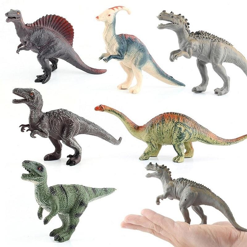 Simulation Little Dinosaur Model Toy Yrannosaurus Rex Wyvern Velociraptor Stegosaurus For Children Kids Birthday