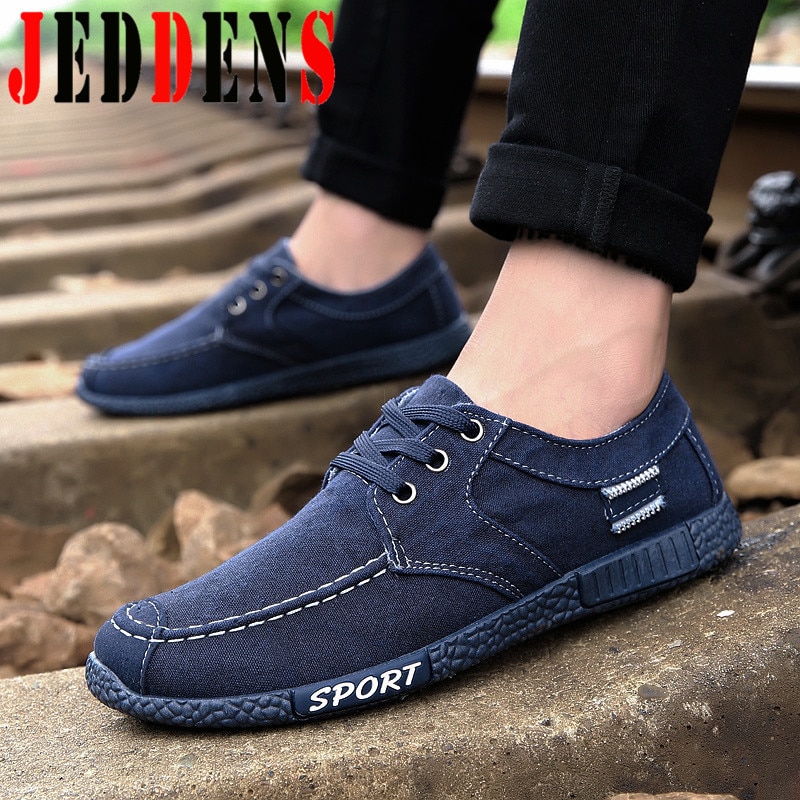 Zomer Sportschoenen Mannen Denim Lace Up Running Schoen Man Zachte Schoenen Mannen Sport Mannelijke Zwarte Sneakers Heren lage Top Werk Schoen Q18