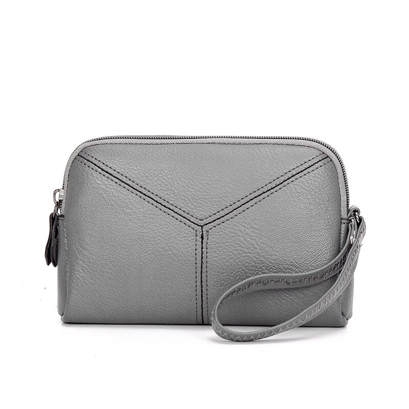 Pu Leather Handbags Women Day Clutch Bags Envelope Small Organizer Long Wristlet Strap Purse Ladies Party Bag