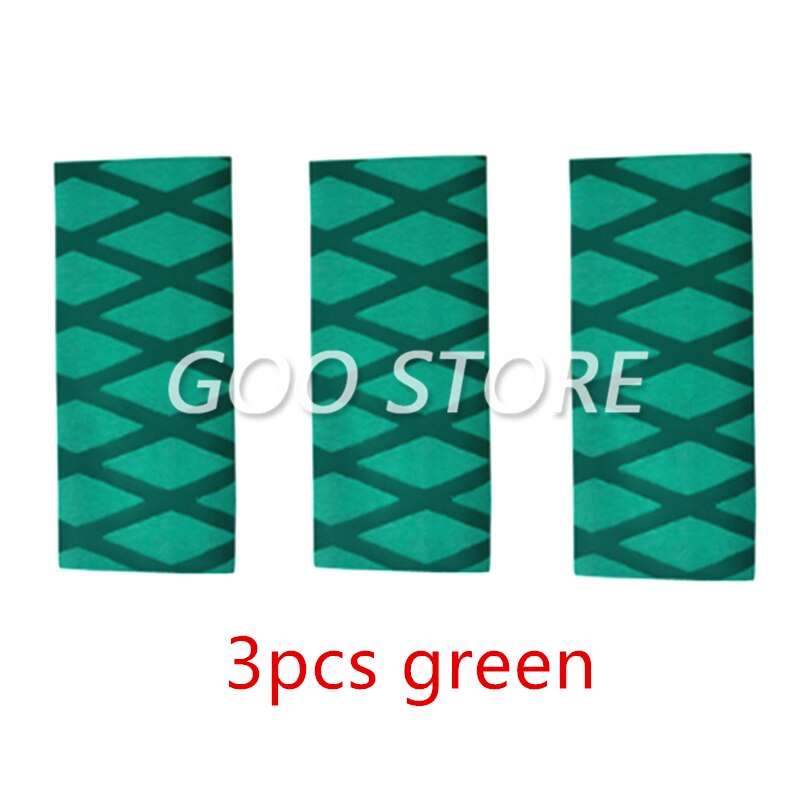 Raquetas de tenis de mesa, cinta con mango de sobregrip, Material Termocontraíble, juego de Ping Pong, empuñaduras de murciélago, accesorios de banda para el sudor, 3 piezas: 3pcs green