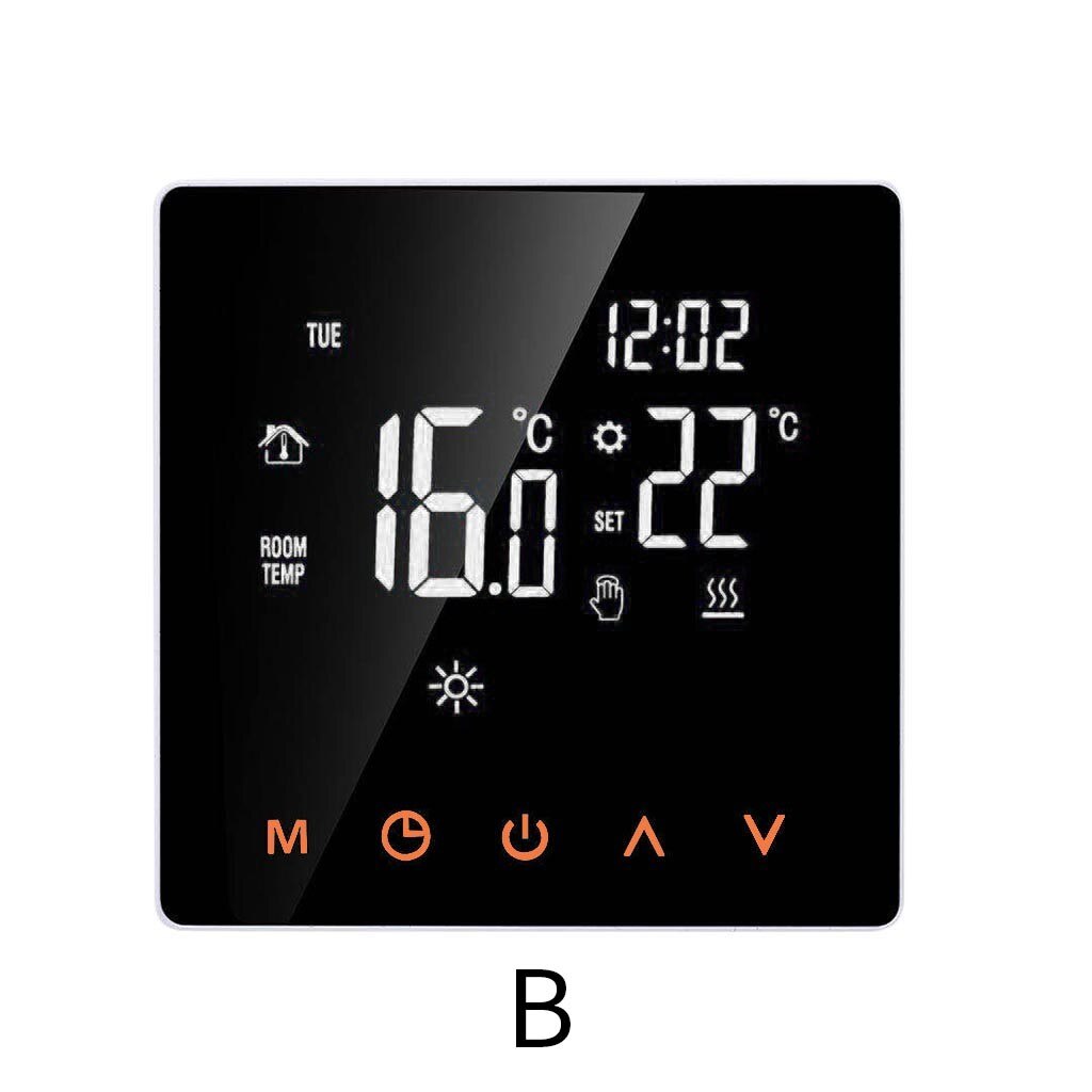 Smart Digital APP Programmable Heating Thermostat Temperature Screen Convenience practical durable Home: no WiFi-B