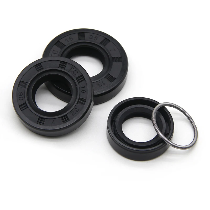Sello de aceite ID 16mm NBR TC-16x24/26/28/30/32/35/40x4/5/7/8/10mmm sellos de aceite de doble labio de eje de caucho de nitrilo