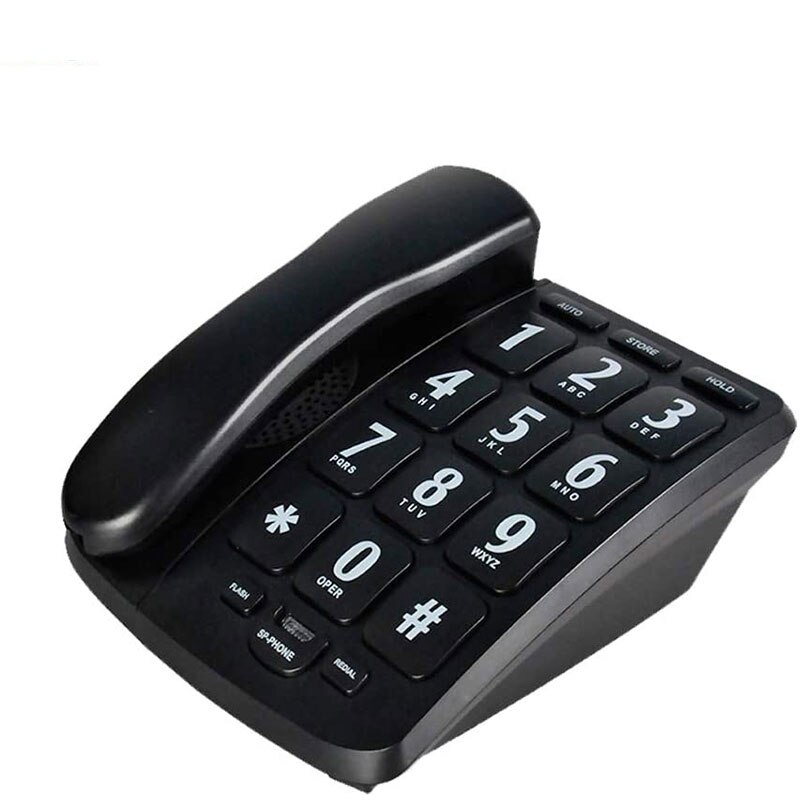 Amplified Grote Knop Vaste Telefoon Senioren Perfect Voor Low Vision En Slechthorenden Aids Met Luid Handsfree Speakerphone