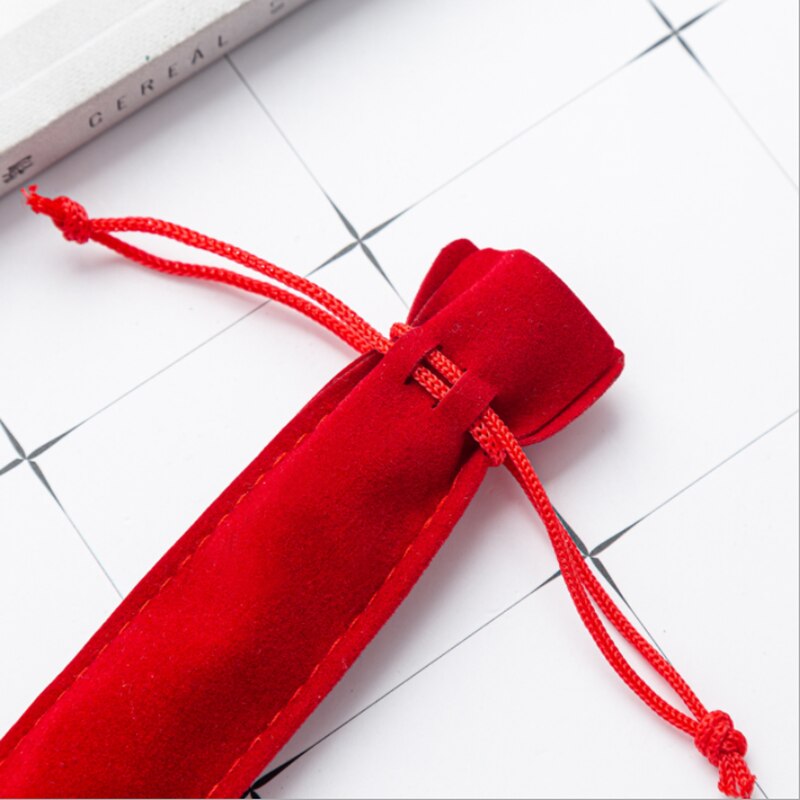 20 Pcs Black Velvet Pen Pouch Sleeve Holder Single Pen Bag Case Pencil Bag