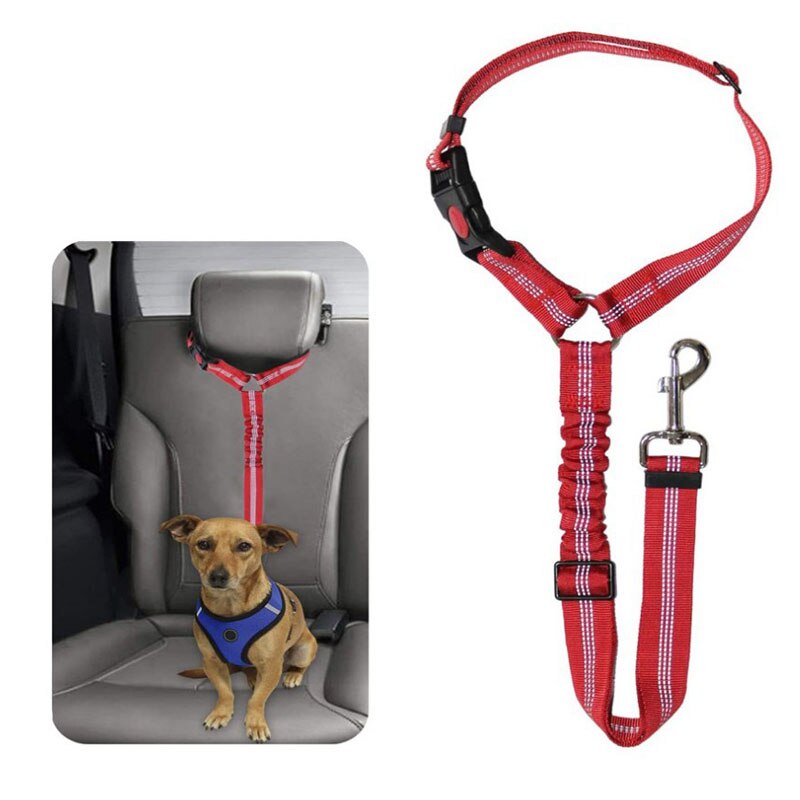 Dog Harness Seat Belt Pet Auto Veiligheidsgordel Verstelbare Puppy Veiligheid Seat Belt Reflecterende Elastische Bungee Sluit Harnas Hond