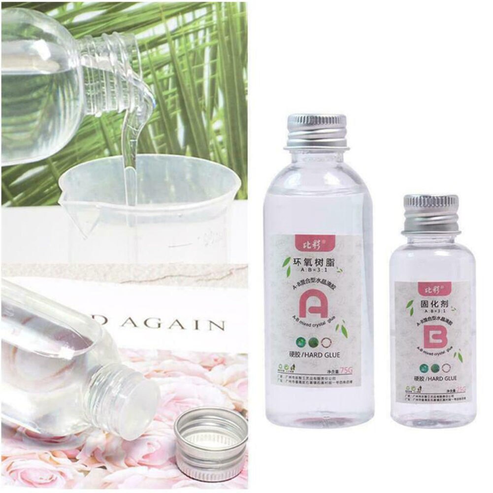 AB Glue High Adhesive Transparent Mixed Crystal Glue Resin 3:1 Solvent Resistance DIY Jewelry Making Epoxy Adhesive
