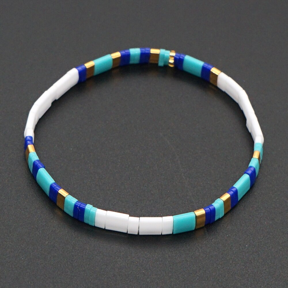 Go2boho – Bracelets Tila Miyuki, bijoux à la , style bohème, extensibles, accessoires, ,: TLB200022A