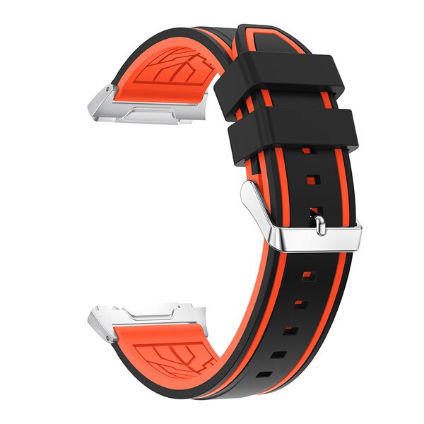 Soft Silicone Two-tone watchband for Fitbit Ionic strap Replacement personality Sport Adjustable Watch Bands Bracelet Bangle: A