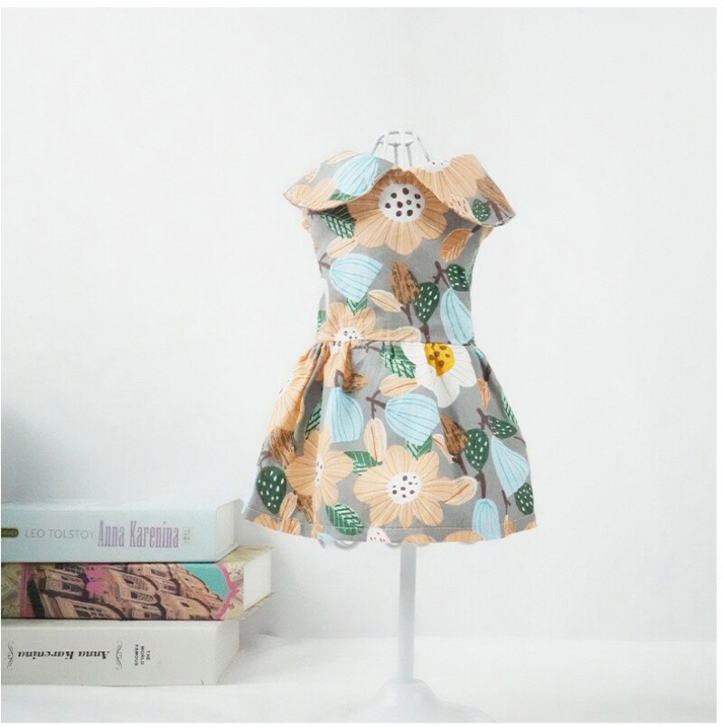 Letnia sukienka dla zwierzaka strój dla szczeniaczka dla małych psów sukienki wizytowe pomorskie maltańskie Shih Tzu sznaucer pudel corgi chihuahua stroje